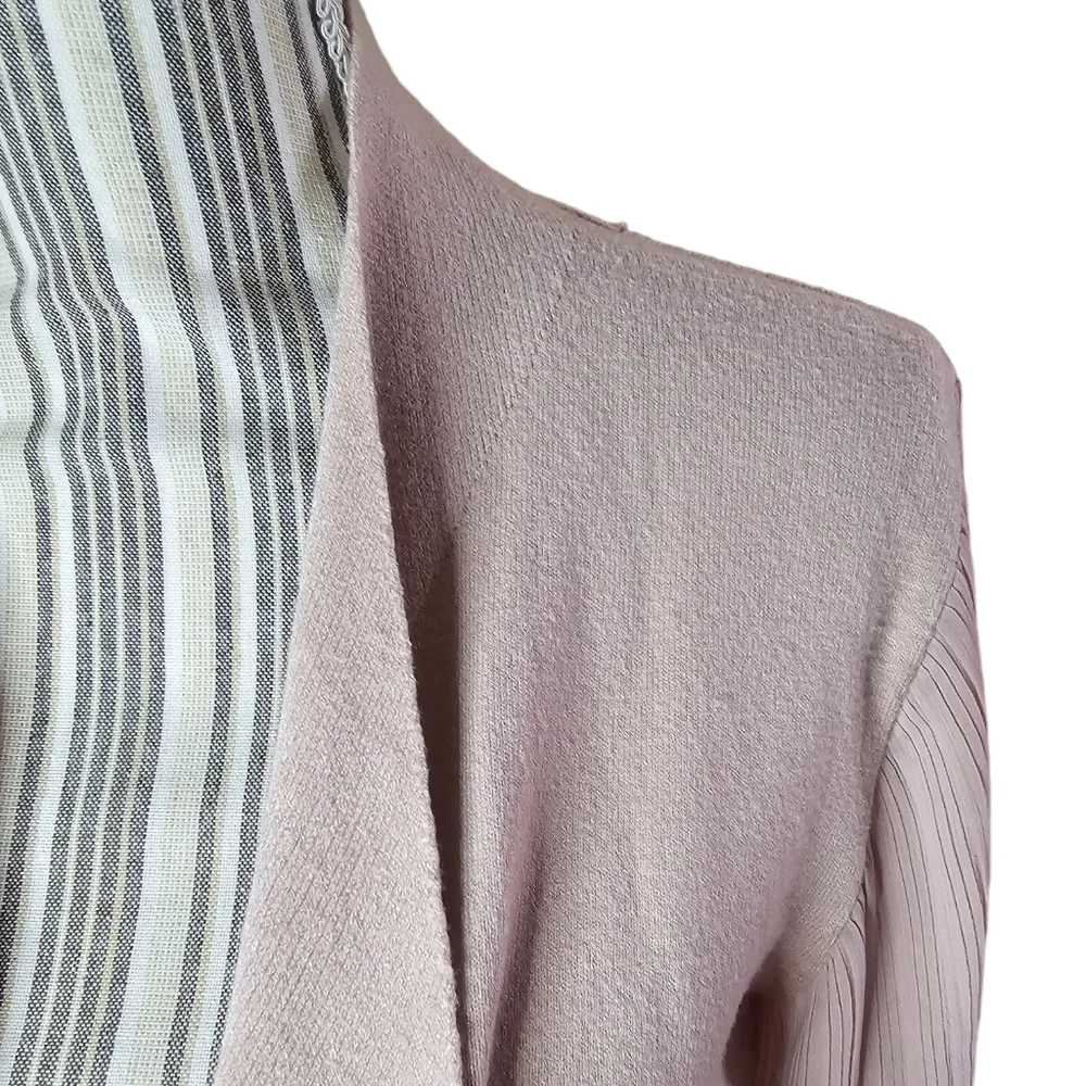 Sioni Milano women's Shale Pink long-sleeved open front cardigan size S
